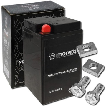 Akumulator żelowy motocyklowy MORETTI AGM B49-6 6 V 10 Ah