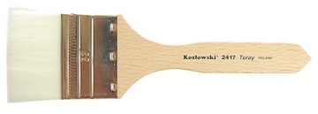 KOZŁOWSKI PĘDZEL PŁASKI NYLON 36MM BIAŁY