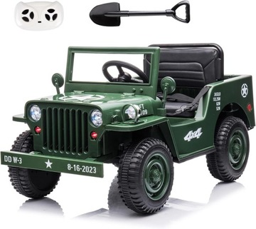 Wojskowy JEEP WILLYS napęd 4X4 AKU 12V7AH skóra