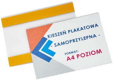 KIESZEŃ PLAKATOWA SAMOPRZYLEPNA Z TAŚMĄ BEZBARWNĄ 19MM - A4 POZIOM - 10 SZT