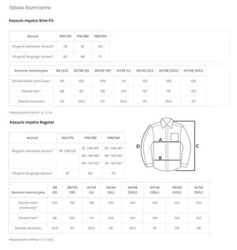 Granatowa gładka koszula męska z długim rękawem 03L 176-182 / 43-Regular