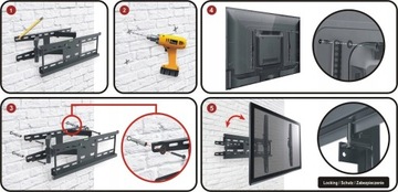НАСТЕННОЕ КРЕПЛЕНИЕ ДЛЯ ТЕЛЕВИЗОРА 23–60 ДЮЙМОВ