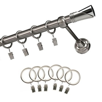 Karnisz stal szlifowana metalowy długość 220 cm