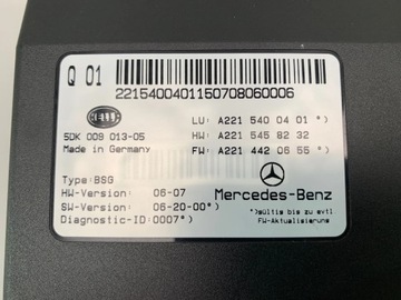 MERCEDES S W221 MODUL SKŘÍŇKA AKUMULÁTORU A2215400401