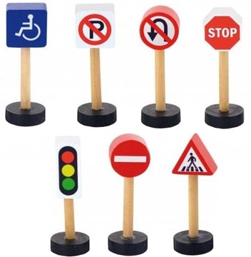 ДЕРЕВЯННЫЕ ФИГУРКИ VIGA - ДОРОЖНЫЕ ЗНАКИ 50817