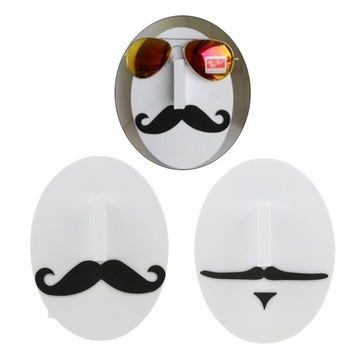 Lśniący 2 szt. Wąsy do twarzy, okulary, okulary, stojak na okulary