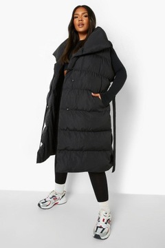 X52119 *BOOHOO PUCHOWY BEZRĘKAWNIK WIĄZANIEM PLUS SIZE 7XL