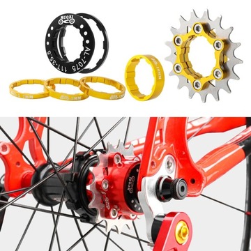 Односкоростная кассета MTB, 1-скоростная передача, 17 зуб., обгонная муфта, цвет золото.