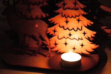 Подставка для новогодних украшений, РОЖДЕСТВЕНСКАЯ СВЕЧА, Светодиодная елка