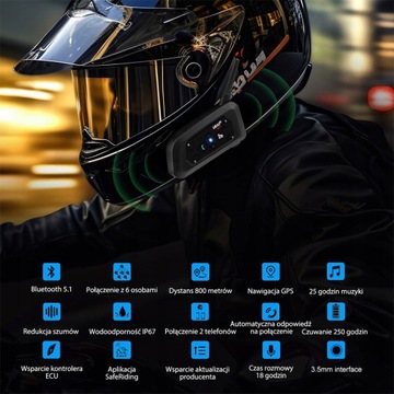 2x EJEAS V6 PRO МОТОЦИКЛСКИЙ ИНТЕРКОМ Bluetooth 5.1 ДЛЯ ШЛЕМА