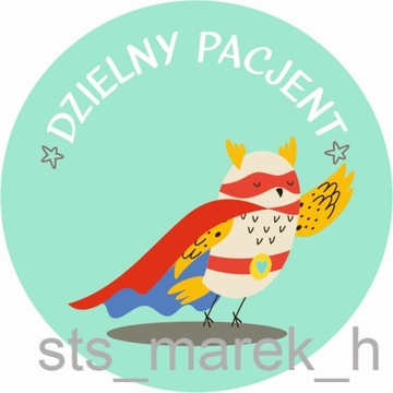 Naklejki motywacyjne dzielny pacjent DUŻE MOCNE 5 cm UNISEX 100 szt.