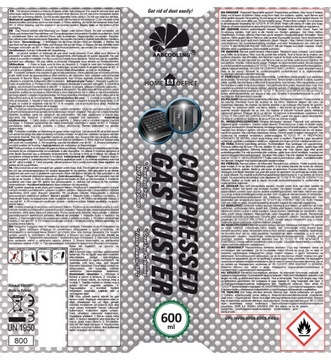 12x 600ml SPRĘŻONE POWIETRZE SPRAY DO CZYSZCZENIA LAPTOP KLWIATURA DRUKARKA
