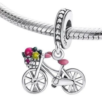 MD charms zawieszka kolorowy rower bike | S925