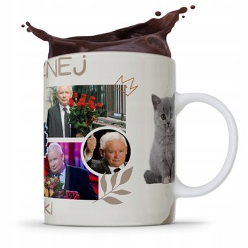 KUBEK FULL PRINT PREZESA JAROSŁAW KACZYŃSKI PIS z Nadrukiem ze Zdjęciem