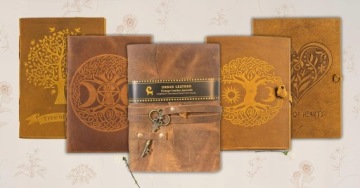 БЛОКНОТ-ЖУРНАЛ ВИНТАЖНЫЙ АНТИКВАРНЫЙ БЛОКНОТ ИЗ КОЖИ БУЙВОЛА 18x13см АНТИКВАРНЫЙ