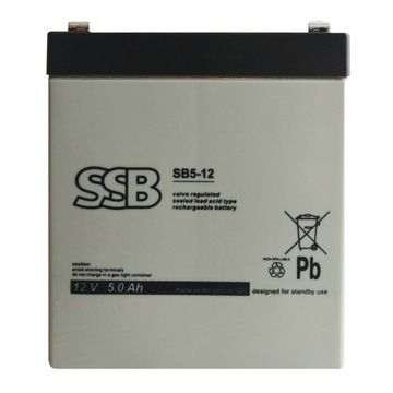 SSB SB 5-12 12V 5AH AKUMULATOR AGM