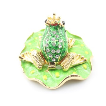 Szkatułka Dekoracyjna Puzderko Żabka Styl Faberge