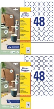 Универсальные этикетки Avery 30 мм круглые 480 шт
