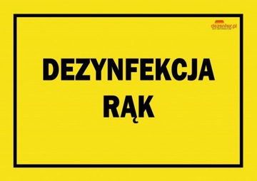 Nr. 54 DEZYNFEKCJA RĄK TABLICA OSTRZEGAWCZA