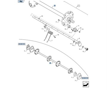 Nagarniacz do prasy New Holland RB 5 rzędów 844056