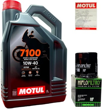 Olej MOTUL 7100 4T 10W40 Ester MA2 4L+ FILTR OLEJU