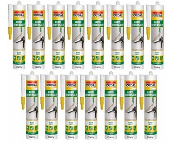 Soudal Akryl Uniwersalny Uszczelniacz Akrylowy CZARNY 280ml KARTON 15szt