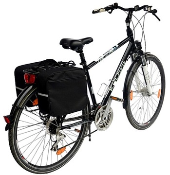 СУМКА ДЛЯ ВЕЛОСИПЕДА, СУМКА 2x10л - черная