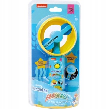 WIATRACZEK Z PROJEKTOREM LED I MUZYKĄ BABY SHARK ŚWIATŁO DŹWIĘK 92045