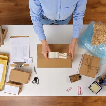 ЛЕНТА УПАКОВОЧНАЯ, прозрачная, широкая, прочная, бесцветная, 45мм/100у, 1 шт.