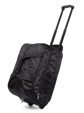 Torba podróżna torby z wysuwaną rączką na kołach 58 cm czarna grecki wzorek