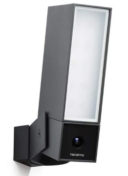 Kinkiet KAMERA Netatmo czarny zintegrowane źródło LED 12 W
