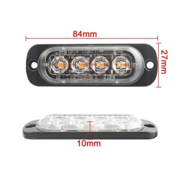 LAMPY OSTRZEGAWCZE LED LAWETA POMOC STROBOSKOPY KOGUT DO ATRAPY POMARAĆZOWE