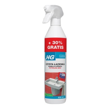 HG pianka spray do czyszczenia łazienki profesjonalna POTRÓJNA MOC 650ml