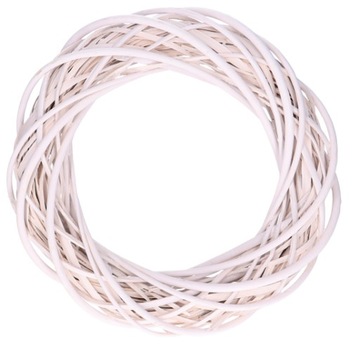 Плетеный венок Ринго, белый, 35 см