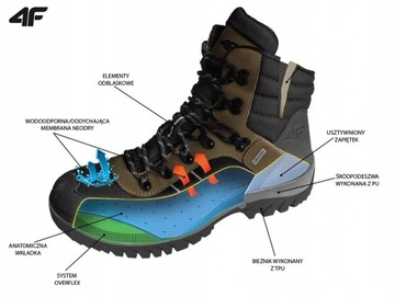 Мужские трекинговые туфли 4F NAVY OBMH251 > 40