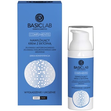 BasicLab Krem do Twarzy z Ektoiną Wygładzający Kojący na Dzień i Noc 50 ml