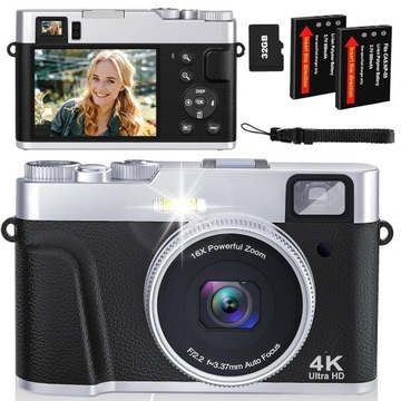 parat cyfrowy 4K 48MP z kartą 32G autofokus wizjer optyczny z zoomem 16x