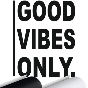 NAKLEJKA na samochód auto GOOD VIBES ONLY 12x15