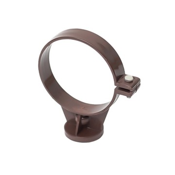 obejma PVC rury spustowej 100mm BRĄZOWY - Izabella / Gamrat