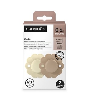 Физиологическая пустышка Suavinex SX Pro Wonder 0-6 м серый/угольный