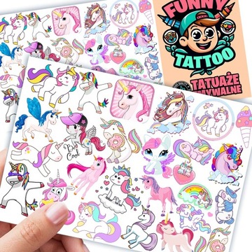 ТАТУ ДЛЯ ДЕТЕЙ МОЮЩИЕСЯ ВРЕМЕННЫЕ ЕДИНОРОГЫ УЗОРЫ ЕДИНОРОГА КАЧЕСТВО