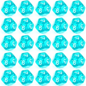 ZESTAW 25 KOSTEK RPG KOSTKA LODU KOŚĆ K12