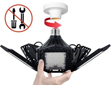 ЛАМПА ДЛЯ МАСТЕРСКОЙ 80ВТ ПОТОЛОЧНАЯ РАБОЧАЯ ЛАМПА E27