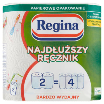 RĘCZNIK PAPIEROWY Regina NAJDŁUŻSZY 2=4 KOLOROWY!!