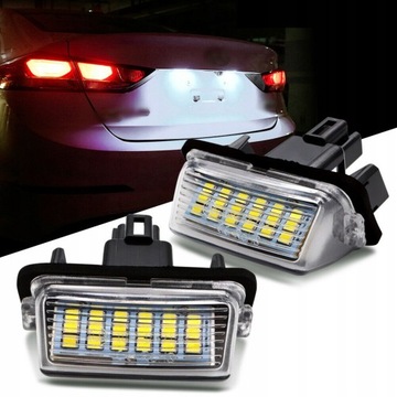 2KS LAMPY LED PODSVÍCENÍ TABULKY DO TOYOTA COROLLA VERSO E120