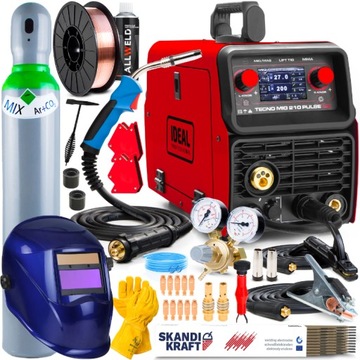 SPAWARKA MIGOMAT IDEAL MIG 210 PULS MAG MMA TIG 200A LCD ALUMINIUM SYNERGIA