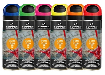 SOPPEC FLUO TP FARBA GEODEZYJNA SPRAY KOLORY