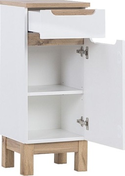 BALI WHITE 810 Шкаф для ванной комнаты, полуколонна белый