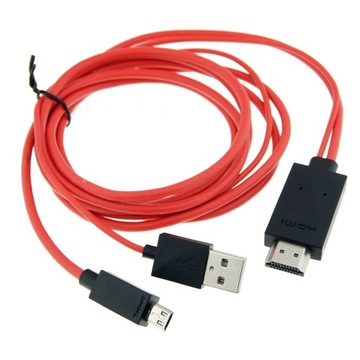 ADAPTER PRZEJŚCIÓWKA KABEL PRZEWÓD MHL MICRO USB HDMI 11-PIN DO SAMSUNG