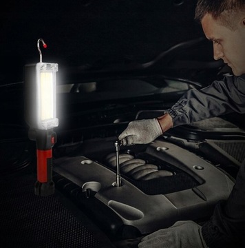 ЛАМПА ДЛЯ МАСТЕРСКОЙ МОЩНЫЙ COB СВЕТОДИОДНЫЙ ФОНАРЬ USB-КРЮК АККУМУЛЯТОРНАЯ МАГНИТНАЯ ЛАМПА